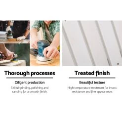 Gardeon Outdoor Sun Lounge Beach Chairs Table Setting Wooden Adirondack Patio – White -Furniture Shop FF BEACH UF CH WH 05