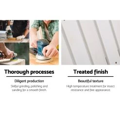 Gardeon Outdoor Sun Lounge Beach Chairs Table Setting Wooden Adirondack Patio Chair White 14 Gardeon Outdoor Sun Lounge Beach Chairs Table Setting Wooden Adirondack Patio Chair White -Furniture Shop FF BEACH UF CH WH 3PC 05