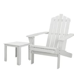 Gardeon Outdoor Sun Lounge Beach Chairs Table Setting Wooden Adirondack Patio Chair Lounges