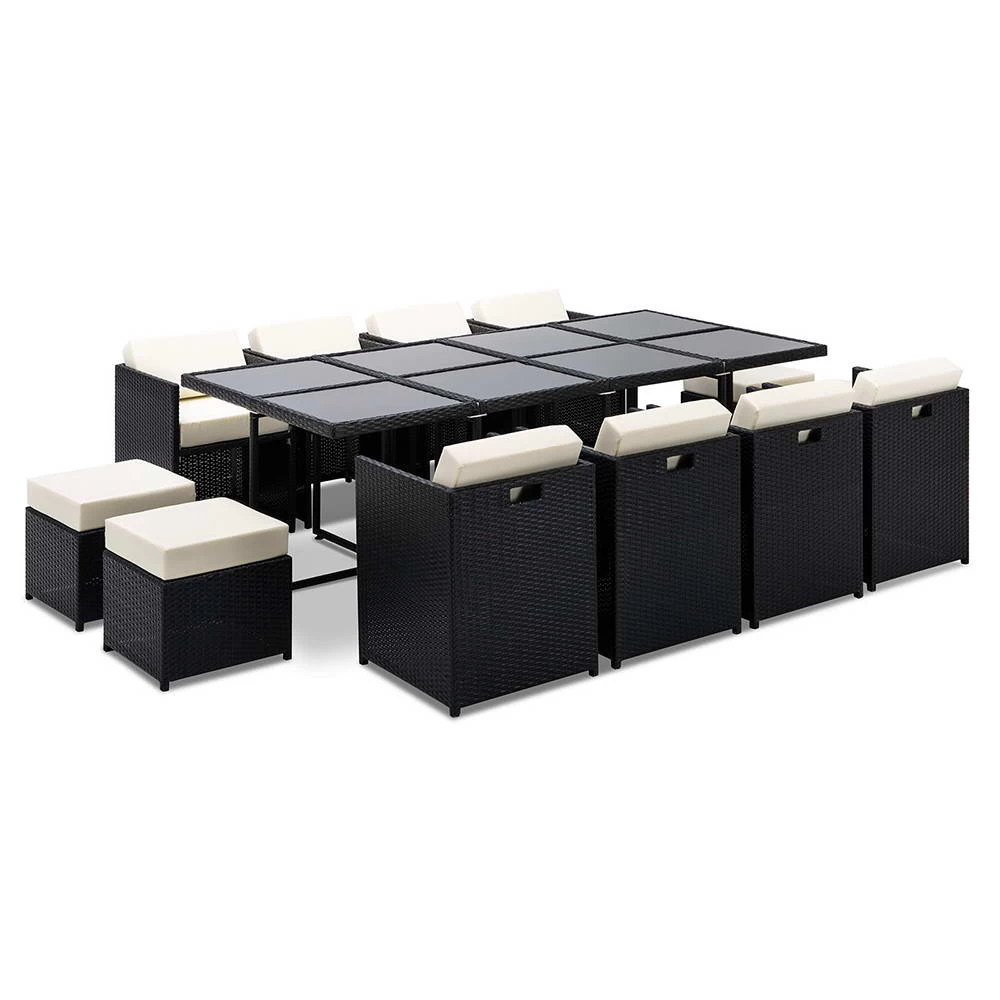 Gardeon 13 Piece Wicker Outdoor Dining Table Set 7 Gardeon 13 Piece Wicker Outdoor Dining Table Set - Image 5