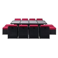 Gardeon 13 Piece Wicker Outdoor Dining Table Set 20 Gardeon 13 Piece Wicker Outdoor Dining Table Set -Furniture Shop FF DINING 13 BK ABCDE 05