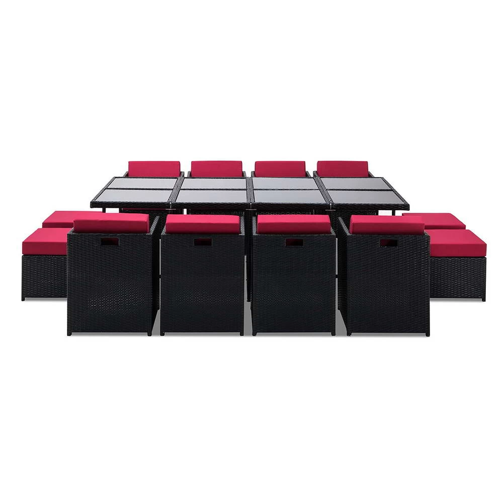 Gardeon 13 Piece Wicker Outdoor Dining Table Set 8 Gardeon 13 Piece Wicker Outdoor Dining Table Set - Image 6