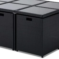 Gardeon 13 Piece Wicker Outdoor Dining Table Set 24 Gardeon 13 Piece Wicker Outdoor Dining Table Set -Furniture Shop FF DINING 13 BK ABCDE 09