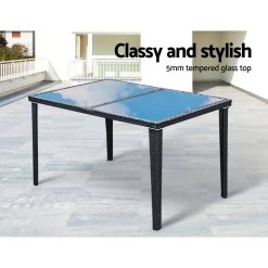 Gardeon Outdoor Furniture 7pcs Dining Set -Furniture Shop FF DINING 7CLS BK ABC 02