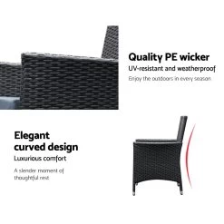 Gardeon 9 Piece Outdoor Dining Set – Black 13 Gardeon 9 Piece Outdoor Dining Set – Black -Furniture Shop FF DINING 9CLS BK ABCD 04