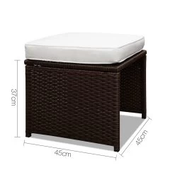 Gardeon 9 Piece Wicker Outdoor Dining Set – Brown & White 17 Gardeon 9 Piece Wicker Outdoor Dining Set – Brown & White -Furniture Shop FF DINING 9SET BR 03