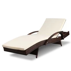 Gardeon Outdoor Sun Lounge – Brown