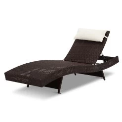 Gardeon Outdoor Wicker Sun Lounge – Brown