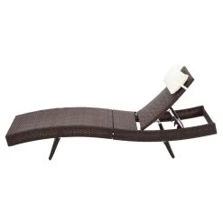 Gardeon Outdoor Sun Lounge Setting Wicker Lounger Day Bed Rattan Patio Furniture Brown -Furniture Shop FF LOUNGE WA BR2X 03