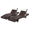 Gardeon Outdoor Sun Lounge Setting Wicker Lounger Day Bed Rattan Patio Furniture Brown -Furniture Shop FF LOUNGE WA BRX2 00