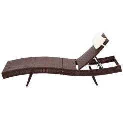 Gardeon Outdoor Sun Lounge Setting Wicker Lounger Day Bed Rattan Patio Furniture Brown -Furniture Shop FF LOUNGE WA BRX2 03