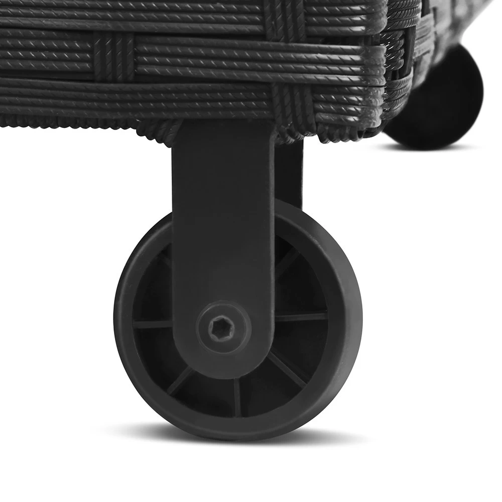 Gardeon 320L Outdoor Wicker Storage Box – Black 10 Gardeon 320L Outdoor Wicker Storage Box – Black - Image 8