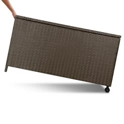 Gardeon 320L Outdoor Wicker Storage Box – Brown 14 Gardeon 320L Outdoor Wicker Storage Box – Brown -Furniture Shop FF OSB 150KG BR 03