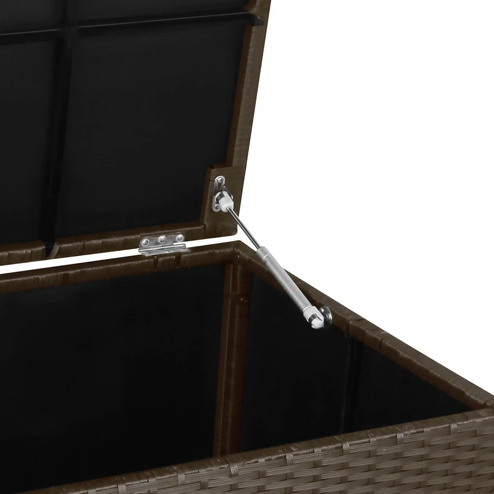 Gardeon 320L Outdoor Wicker Storage Box – Brown 7 Gardeon 320L Outdoor Wicker Storage Box – Brown - Image 5