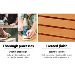 Gardeon 2 Seat Wooden Outdoor Storage Bench -Furniture Shop FF OSC GD 03