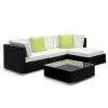 Gardeon 5PC Sofa Set With Storage Cover Outdoor Furniture Wicker -Furniture Shop FF SOFA BK 5PC AB 00