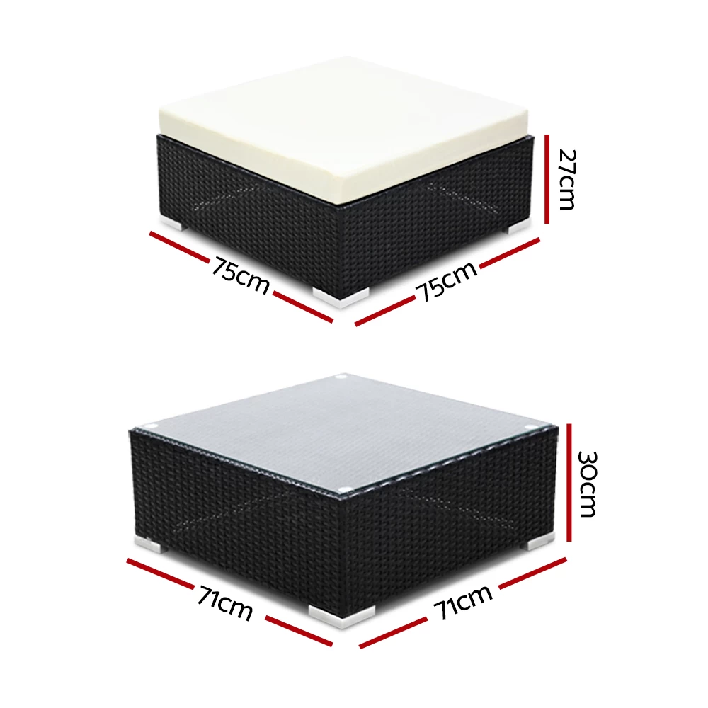 Gardeon 7PC Outdoor Furniture Sofa Set Wicker Garden Patio Pool Lounge 6 Gardeon 7PC Outdoor Furniture Sofa Set Wicker Garden Patio Pool Lounge - Image 4