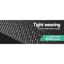 3PC Gardeon Outdoor Furniture Sofa Set Wicker Rattan Garden Lounge Chair Setting -Furniture Shop FF SOFA BK E 03