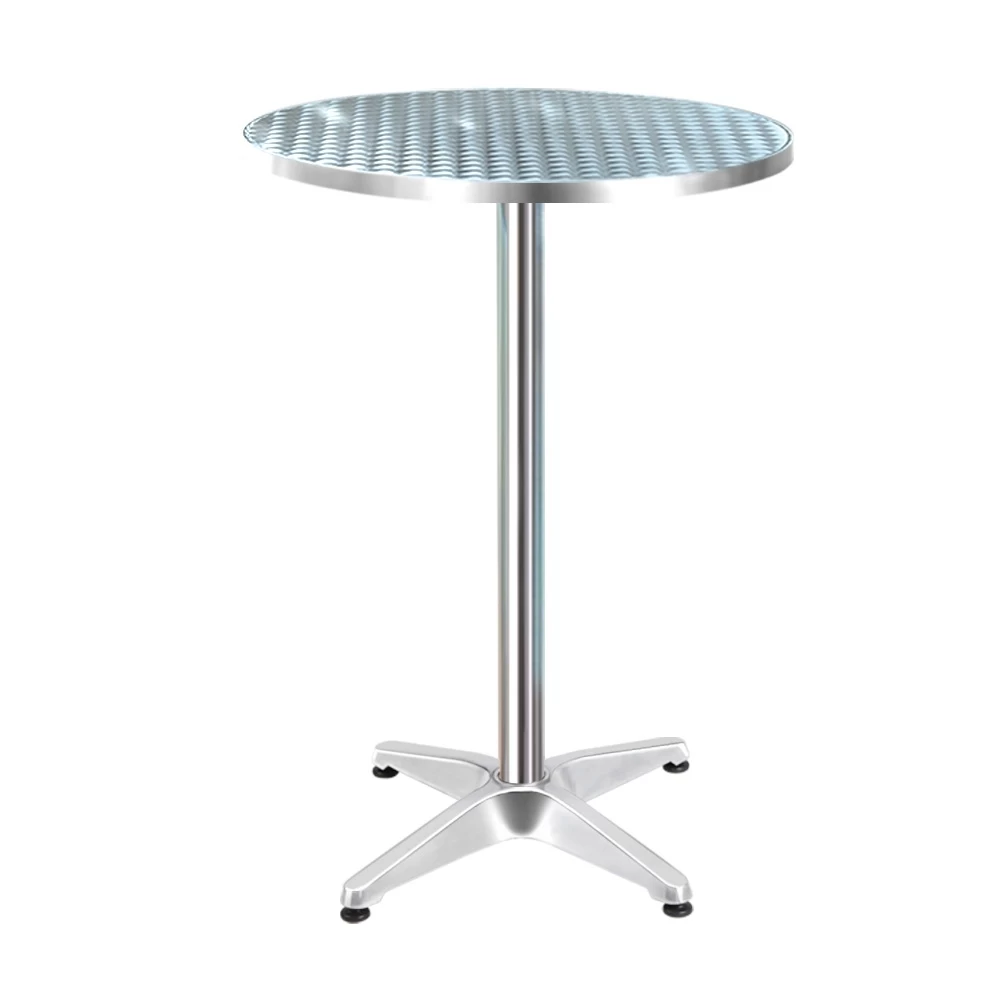 Gardeon Outdoor Bar Table Indoor Furniture Adjustable Aluminium Round 70/110cm 2 Gardeon Outdoor Bar Table Indoor Furniture Adjustable Aluminium Round 70/110cm