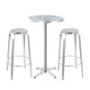 Gardeon Outdoor Bistro Set Bar Table Stools Adjustable Aluminium Cafe 3PC Round -Furniture Shop FF TABLESET ROUND 00