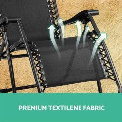 Gardeon Outdoor Portable Recliner – Black 14 Gardeon Outdoor Portable Recliner – Black -Furniture Shop FF ZGC BK 05