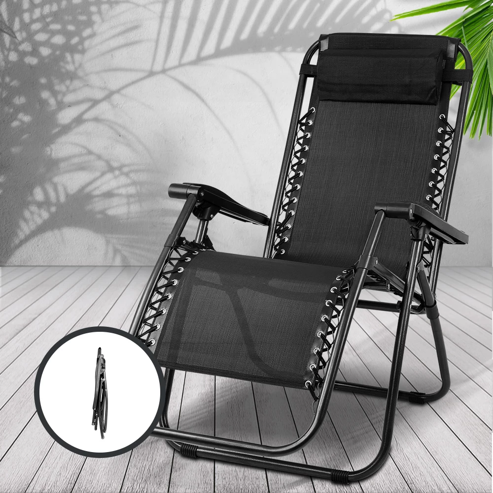 Gardeon Outdoor Portable Recliner – Black 9 Gardeon Outdoor Portable Recliner – Black - Image 7