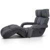 Artiss Adjustable Lounger With Arms – Charcoal