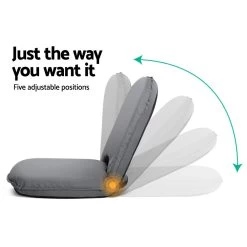 Artiss Floor Lounge Sofa Camping Portable Recliner Beach Chair Folding Outdoor Grey -Furniture Shop FLOOR CAMP 0156R GY 04