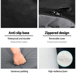 Artiss Floor Lounge Sofa Camping Portable Recliner Beach Chair Folding Outdoor Grey -Furniture Shop FLOOR CAMP 0156R GY 05