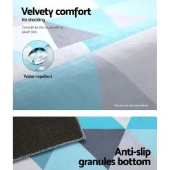 Artiss Floor Rugs Rug 200 X 290 Area Large Carpet Soft Bedroom Modern Short Pile -Furniture Shop FLR 1888 200x290 BG BL 05