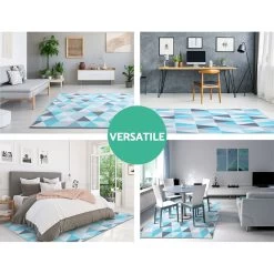 Artiss Floor Rugs Rug 200 X 290 Area Large Carpet Soft Bedroom Modern Short Pile -Furniture Shop FLR 1888 200x290 BG BL 06