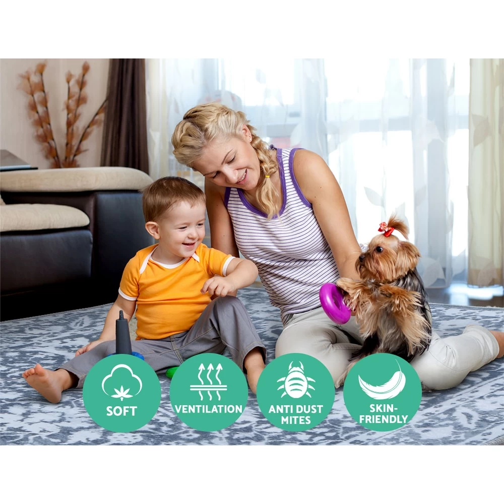 Artiss Floor Rugs 200 X 290 Bedroom Living Room Rug Large Mat Carpet Short Pile 7 Artiss Floor Rugs 200 X 290 Bedroom Living Room Rug Large Mat Carpet Short Pile - Image 5