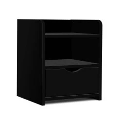 Artiss Bedside Table Drawer – Black