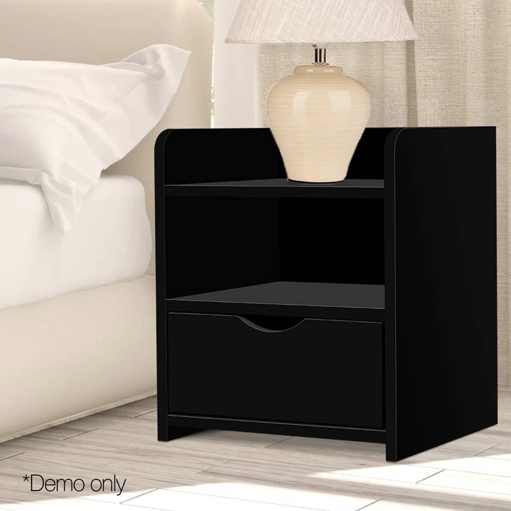 Artiss Bedside Table Drawer – Black 11 Artiss Bedside Table Drawer – Black - Image 9