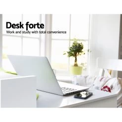 Artiss Office Computer Desk With Storage – White -Furniture Shop FURNI C DESK JUNI WH AB 05