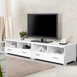 Artiss TV Stand Entertainment Unit With Drawers – White -Furniture Shop FURNI C SMTV 180 WH AB 06