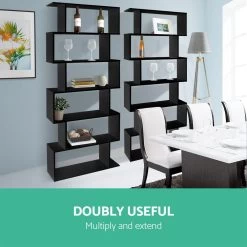 Artiss 6 Tier Display Shelf – Black 13 Artiss 6 Tier Display Shelf – Black -Furniture Shop FURNI DIS 6T BK 04