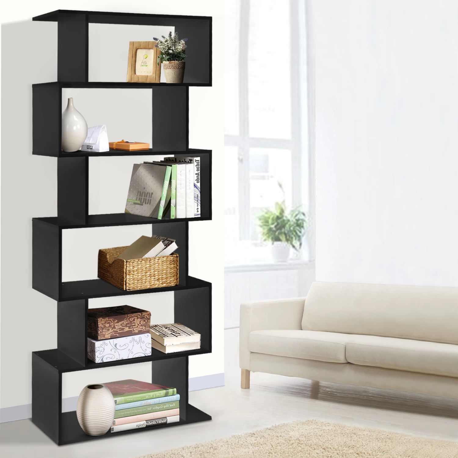 Artiss 6 Tier Display Shelf – Black 9 Artiss 6 Tier Display Shelf – Black - Image 7