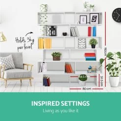 Artiss 6 Tier Display Shelf – White 14 Artiss 6 Tier Display Shelf – White -Furniture Shop FURNI DIS 6T WH 05