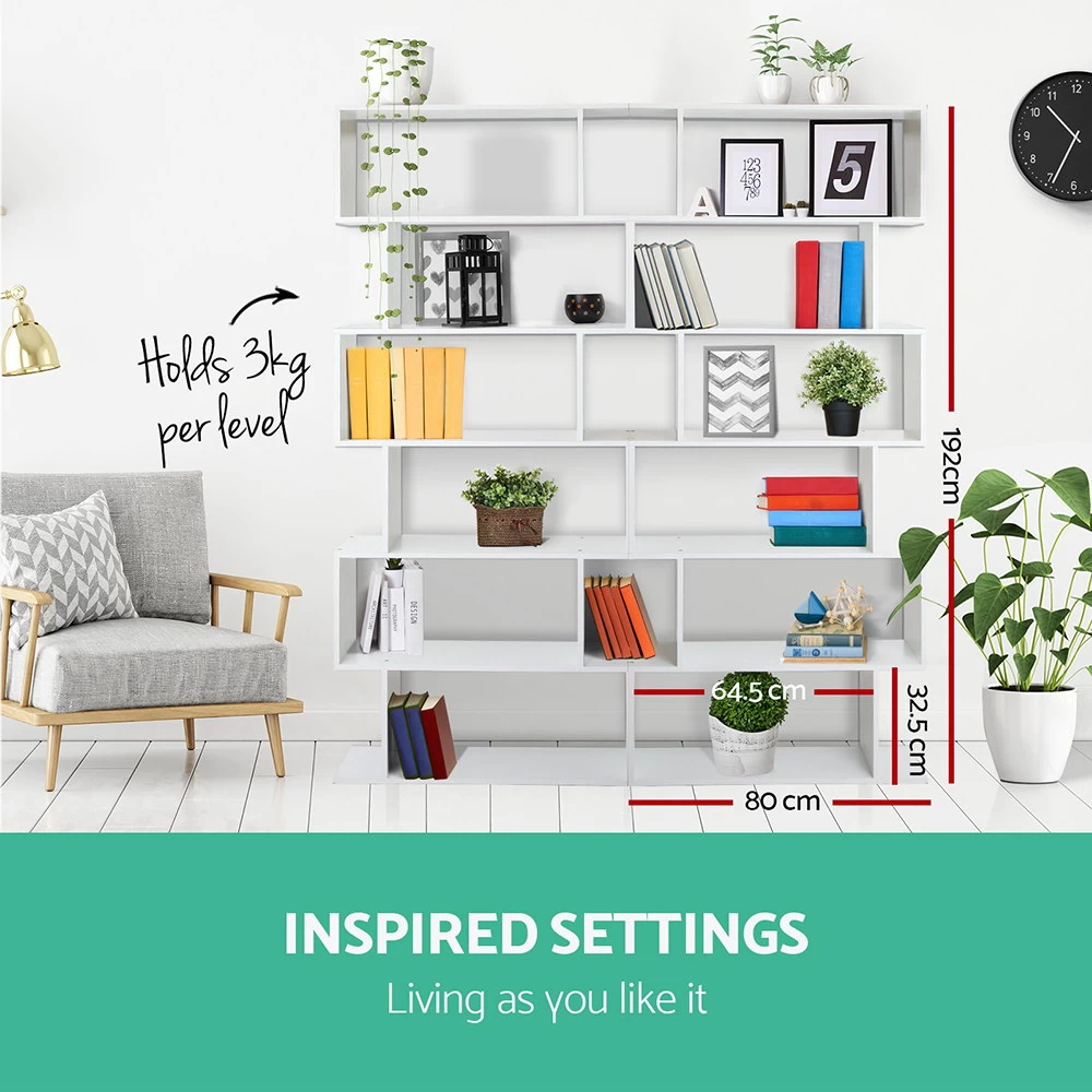 Artiss 6 Tier Display Shelf – White 8 Artiss 6 Tier Display Shelf – White - Image 6