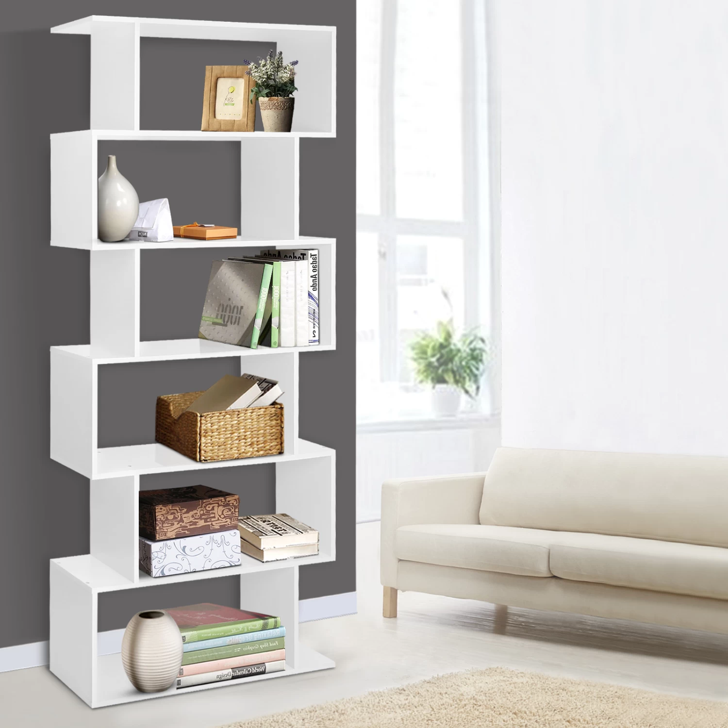 Artiss 6 Tier Display Shelf – White 9 Artiss 6 Tier Display Shelf – White - Image 7