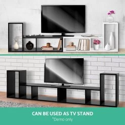 Artiss DIY L Shaped Display Shelf – Black -Furniture Shop FURNI DISPLAY L1 BK 02