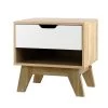 Artiss Bedside Table Drawer Nightstand Shelf Cabinet Storage Lamp Side Wooden -Furniture Shop FURNI E ARD WH 00 1