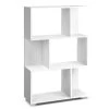Artiss 3 Tier Zig Zag Bookshelf – White