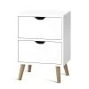 Artiss Bedside Tables Drawers Side Table Nightstand White Storage Cabinet Wood -Furniture Shop FURNI E SCAN BS01 WH 00
