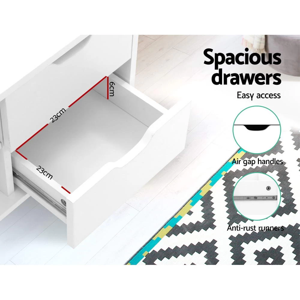 Artiss TV Cabinet Entertainment Unit Stand Wooden Scandinavian 120cm White 6 Artiss TV Cabinet Entertainment Unit Stand Wooden Scandinavian 120cm White - Image 4