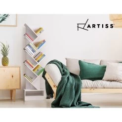 Artiss Display Shelf 9-Shelf Tree Bookshelf Book Storage Rack Bookcase White -Furniture Shop FURNI E SHELF 9T WH 05