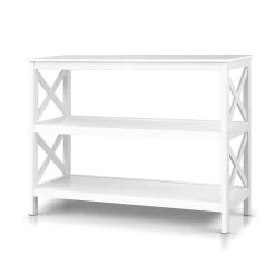 Artiss Wooden Storage Console Table – White