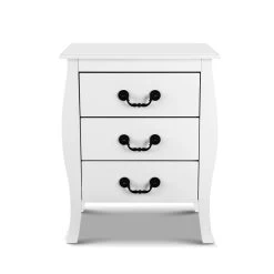 Artiss Bedside Tables 3 Drawers Storage Nightstand Side Chest Cabinet Lamp Unit