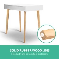 Artiss Wood Computer Desk With Drawers – White -Furniture Shop FURNI G DESK 1600 WH WD 04